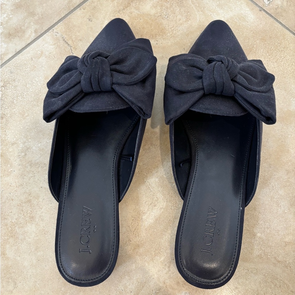 J Crew slides, ladies size 7.  Navy blue.  Excellent condition